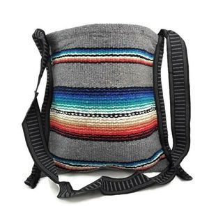 El Paso Saddleblanket Bags - El Paso Saddleblanket Gray Rio Bravo Serape Bag El Paso Saddleblanket Bags - El Paso Saddleblanket Gray Rio Bravo Serape Bag